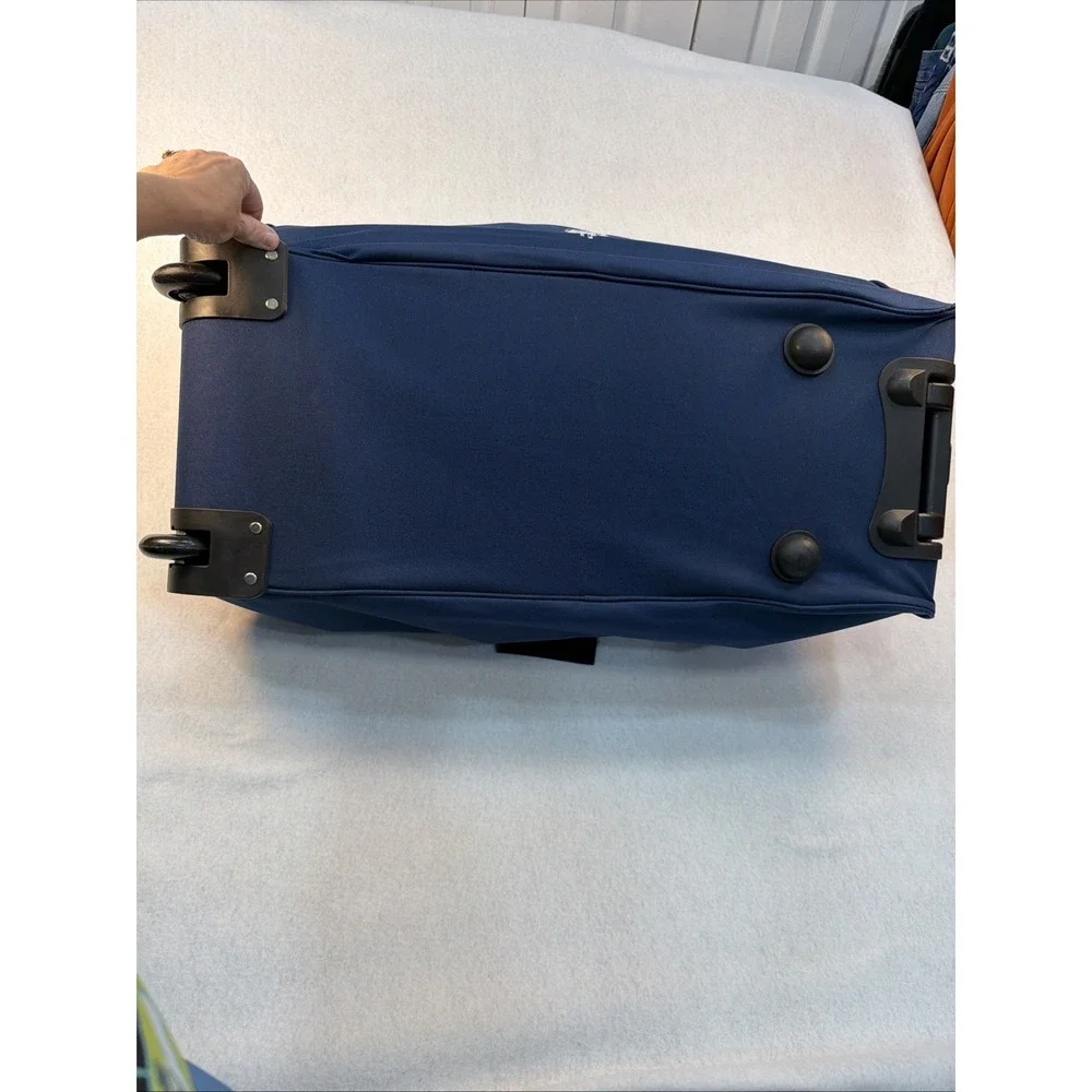 USPolo ASSN Red White And Blue Duffel‎ Bag With Wheels And Handle